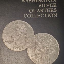 25 Years Of Washington Silver Quarters Book Set! (1940 To 1964)