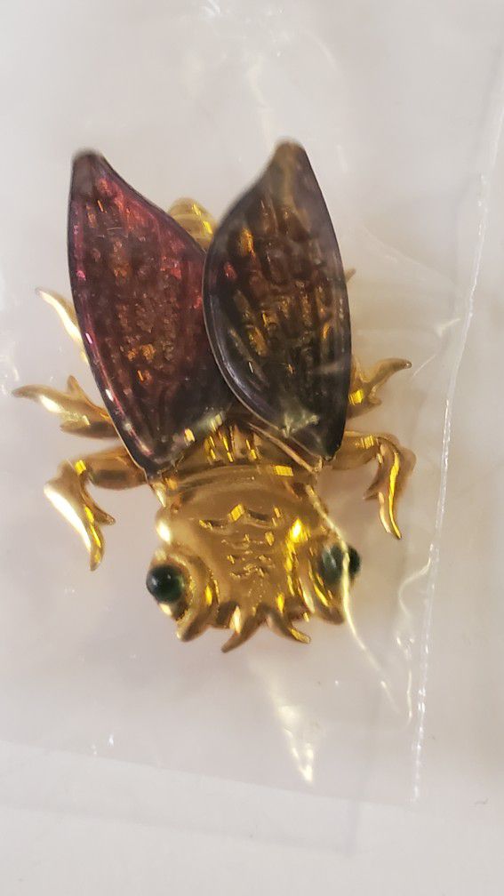 1 1/2" Large Bug Brooch Jewelry Pin 