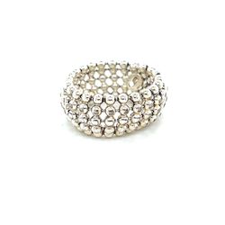 Elegant Silver 925 Beaded Ring