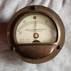 Vintage Marion Electric Kilovolt Direct Current Meter Gauge