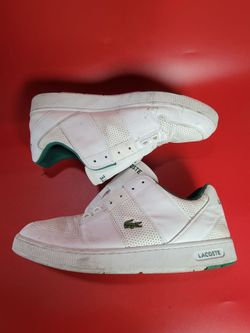 Lacoste Low Cut Sneakers White / Green Men's Size 11. Lacoste Thrill 319
