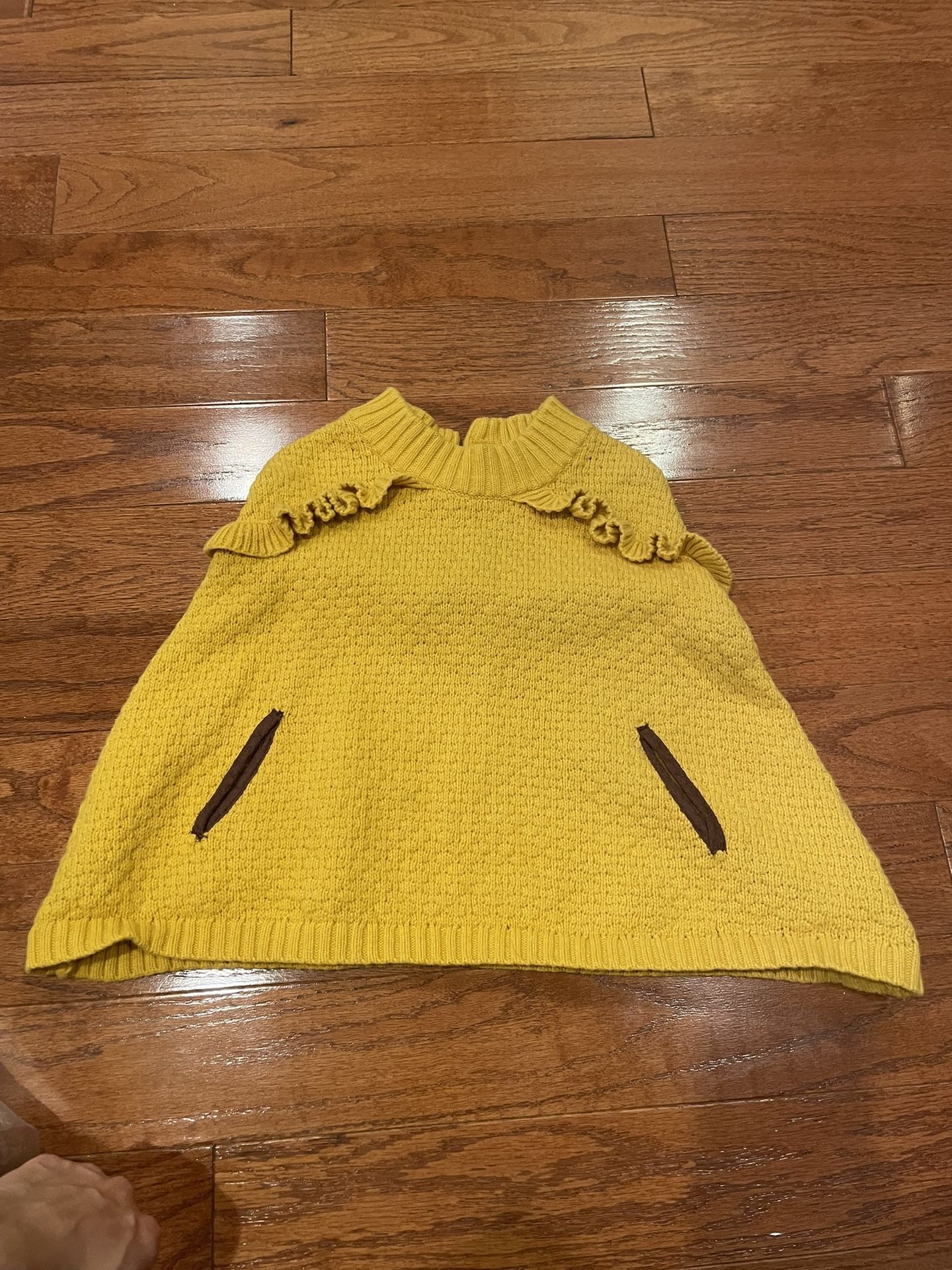 3t Janie and Jack girls yellow woven sweater shawl