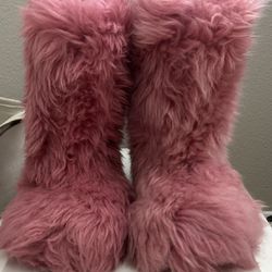 UGG Pink Fluff Momma Mongolian Boots