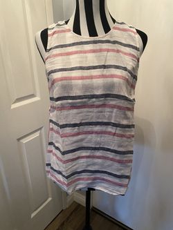 Vince Camuto Linen Pull Over Sleeveless Top