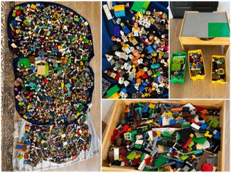 Huge LEGO Collection + Wooden LEGO Activity Table – 50+ Minifigures – $325 OBO
