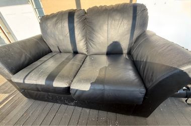 Two seat leather couch