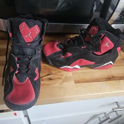 NIKE CU4933-001 Air Jordan True Flight Black Red White  size 5.5 youth 