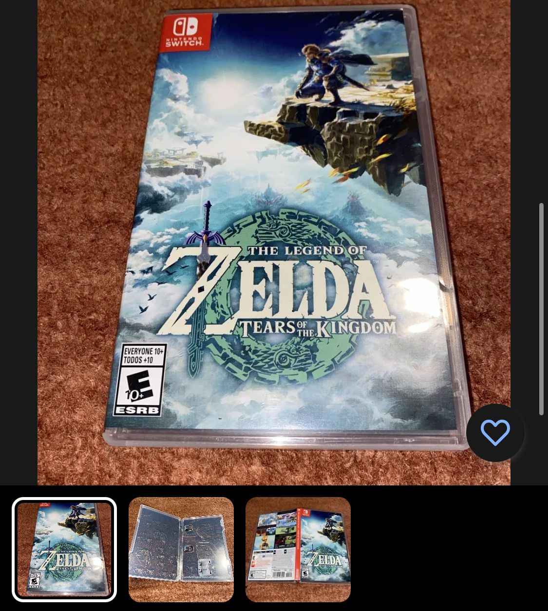The Legend of Zelda Tears of the Kingdom - Nintendo Switch CASE ONLY NO GAME