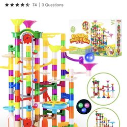 Joyfy 236Pcs Marble Run + Glow-in-the-Dark