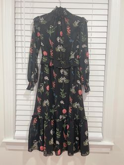 TED BAKER Floral Midi Dress, size 1 