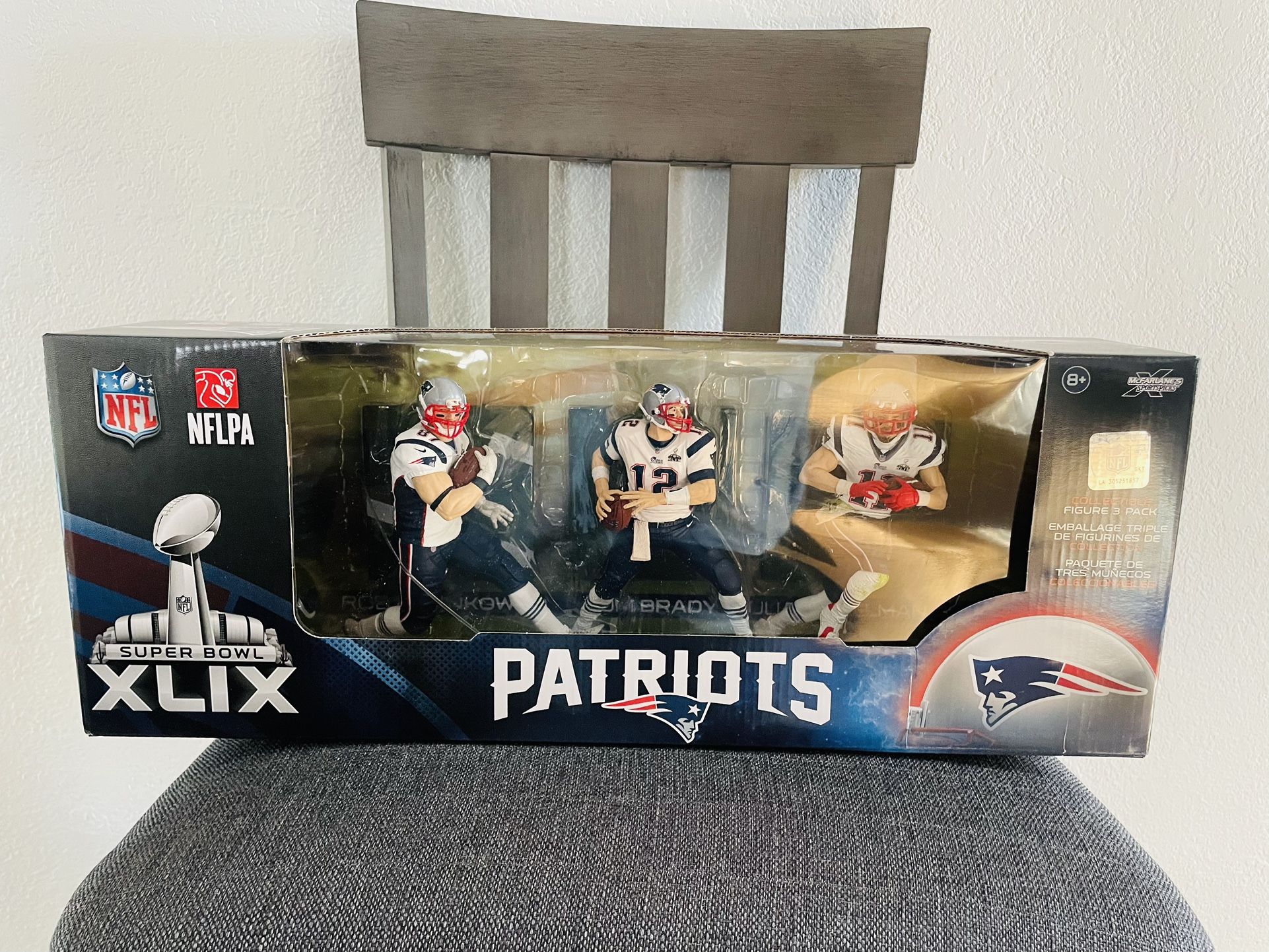 McFarlane NFL New England Patriots SB XLIX 3 Pack