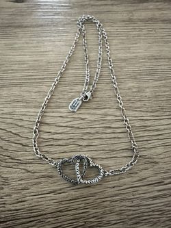 James Avery Retired Hearts Together Necklace