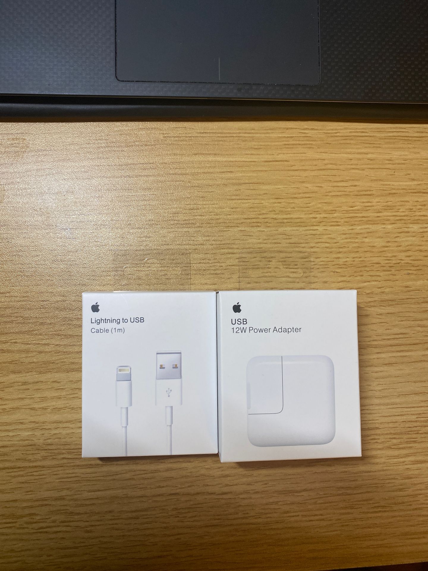 12w iPad charger and 1m lightning cable iPhone