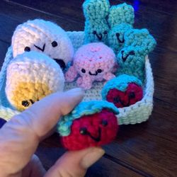 Amigurumi Bento Box Crochet stuffed play food toy