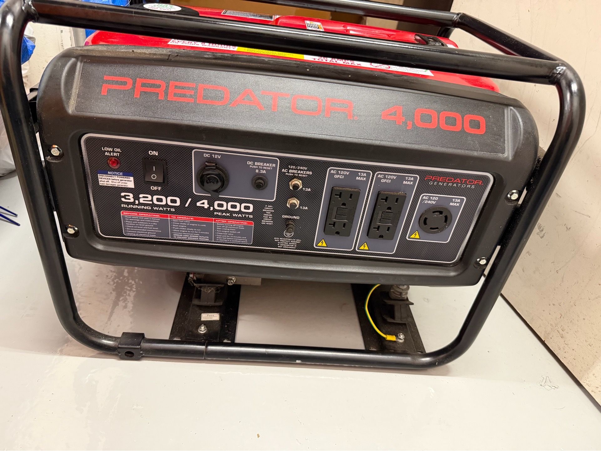 Predactor generator 4000 watts
