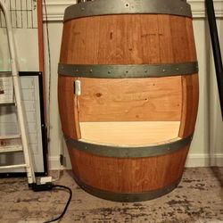 Wine barrel display