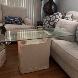 hallway table/living room 