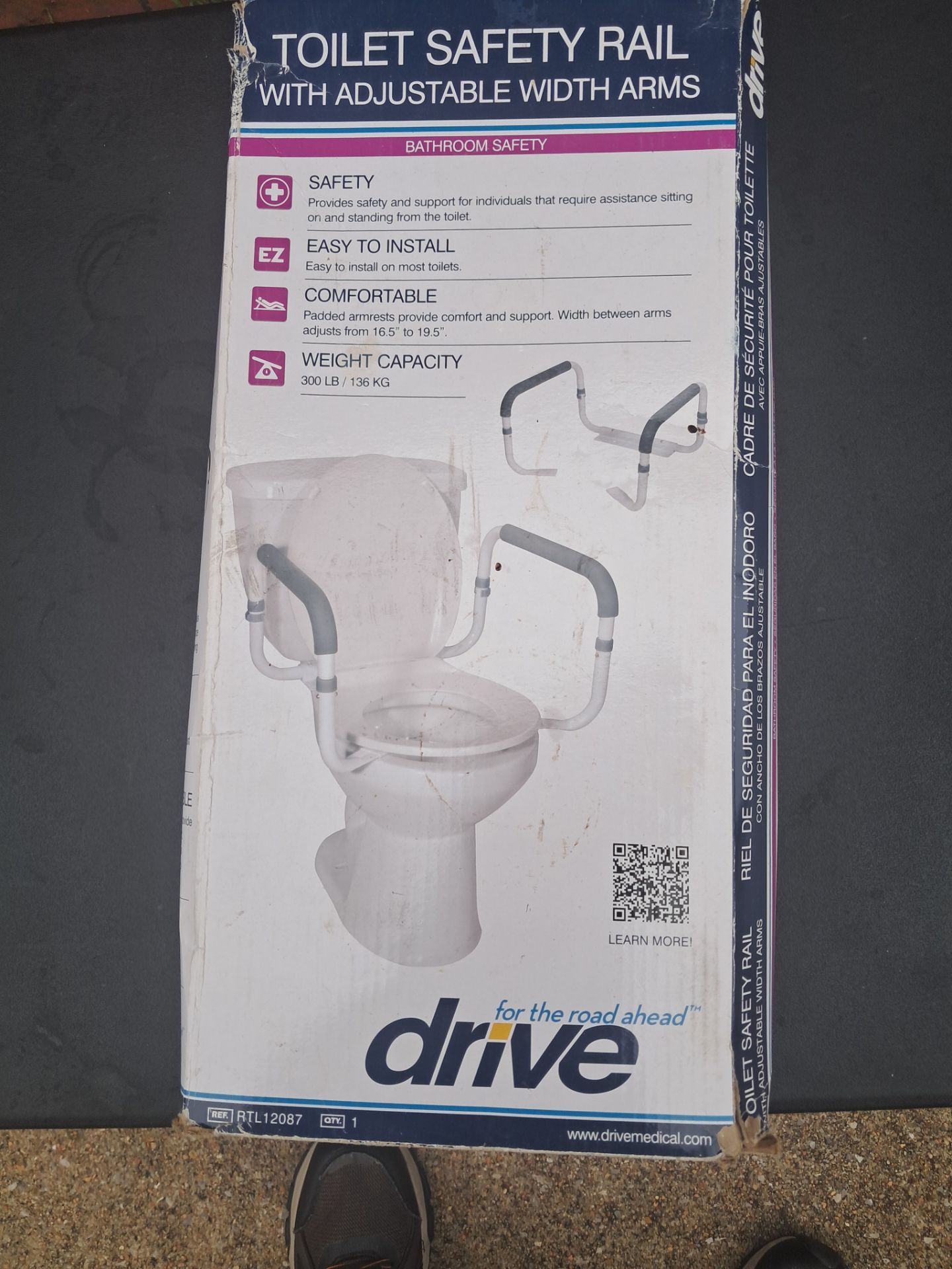 DRIVE MEDICAL TOILET SAFETY RAIL