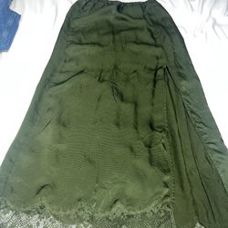  Sage Green Maxi Skirt 