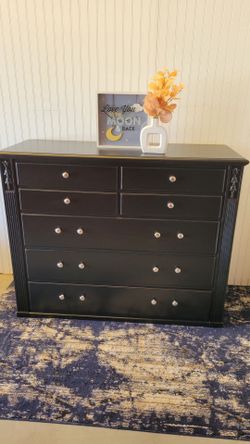 WOODEN BLACK DRESSER