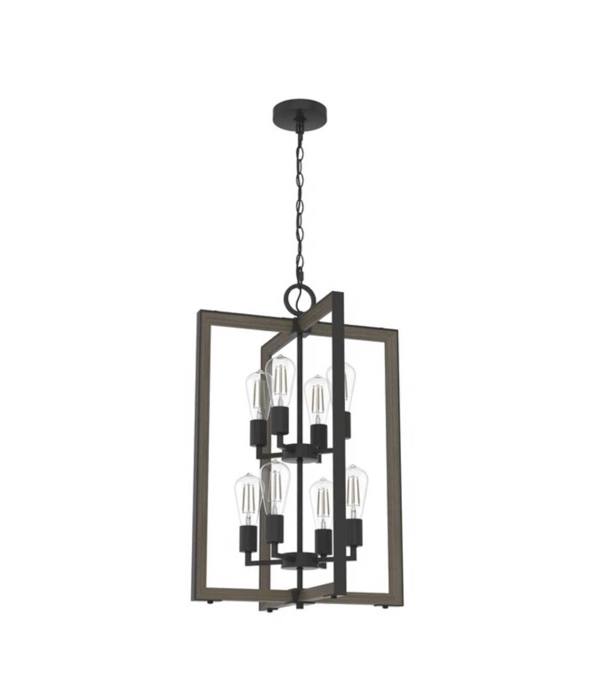 Hunter Woodburn 8-Light Noble Bronze, Medium Size Pendant Light, Dimmable, Modern Style