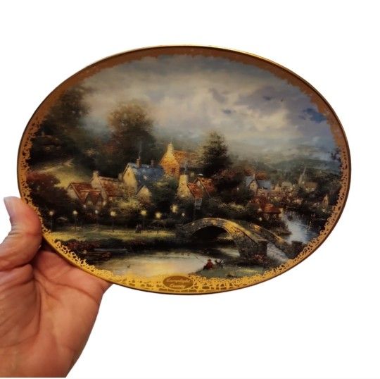 1995 Bradford Exchange "Lamplight County" Porcelain Plate Thomas Kinkade 9448A