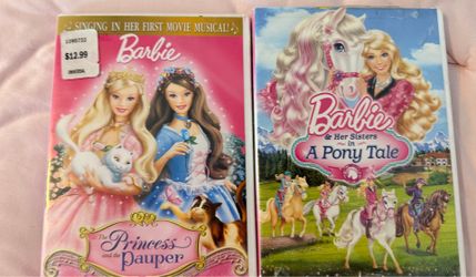 2 Barbie movies and one Barbie music Cd💗