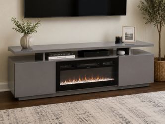 Modern TV Stand Entertainment Center w/ Electric Fireplace – 71”