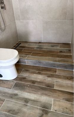 Boxes (8) of ceramic tile ready to be installed