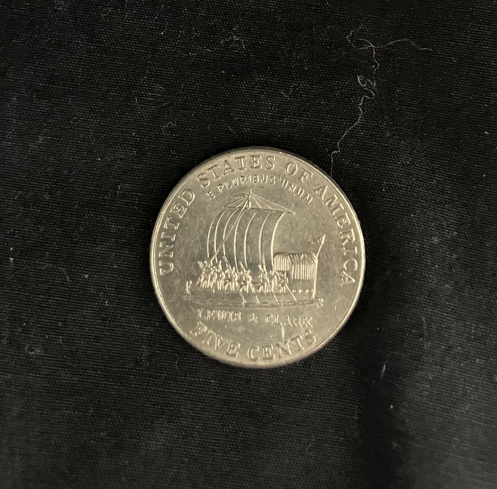Lewis and Clark Keelboat Jefferson Nickel Vintage Coin 2004P
