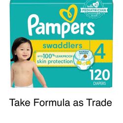Pampers Swaddlers Size 4 Diapers -pañales 