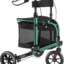 3 Wheel Rollator Walker, Green