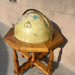 VTG Vintage Large Replogle Heirloom Lighted Floor Globe Neoclassical Stand