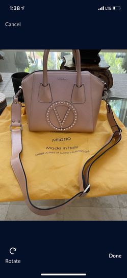 Valentino Pink Rose Studded Tote Bag