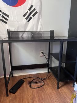 Gaming/Study Desk with Storage Shelf