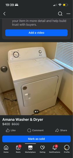 Amana washer and dryer