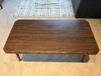 Dark Brown Coffee Table, Walnut Finish