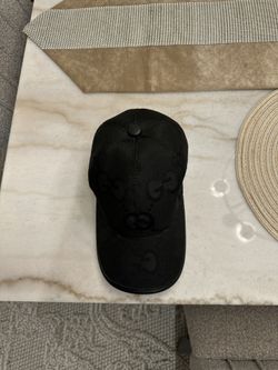 Gucci GG Monogram Jumbo Jacquard Canvas Baseball Cap Hat Black