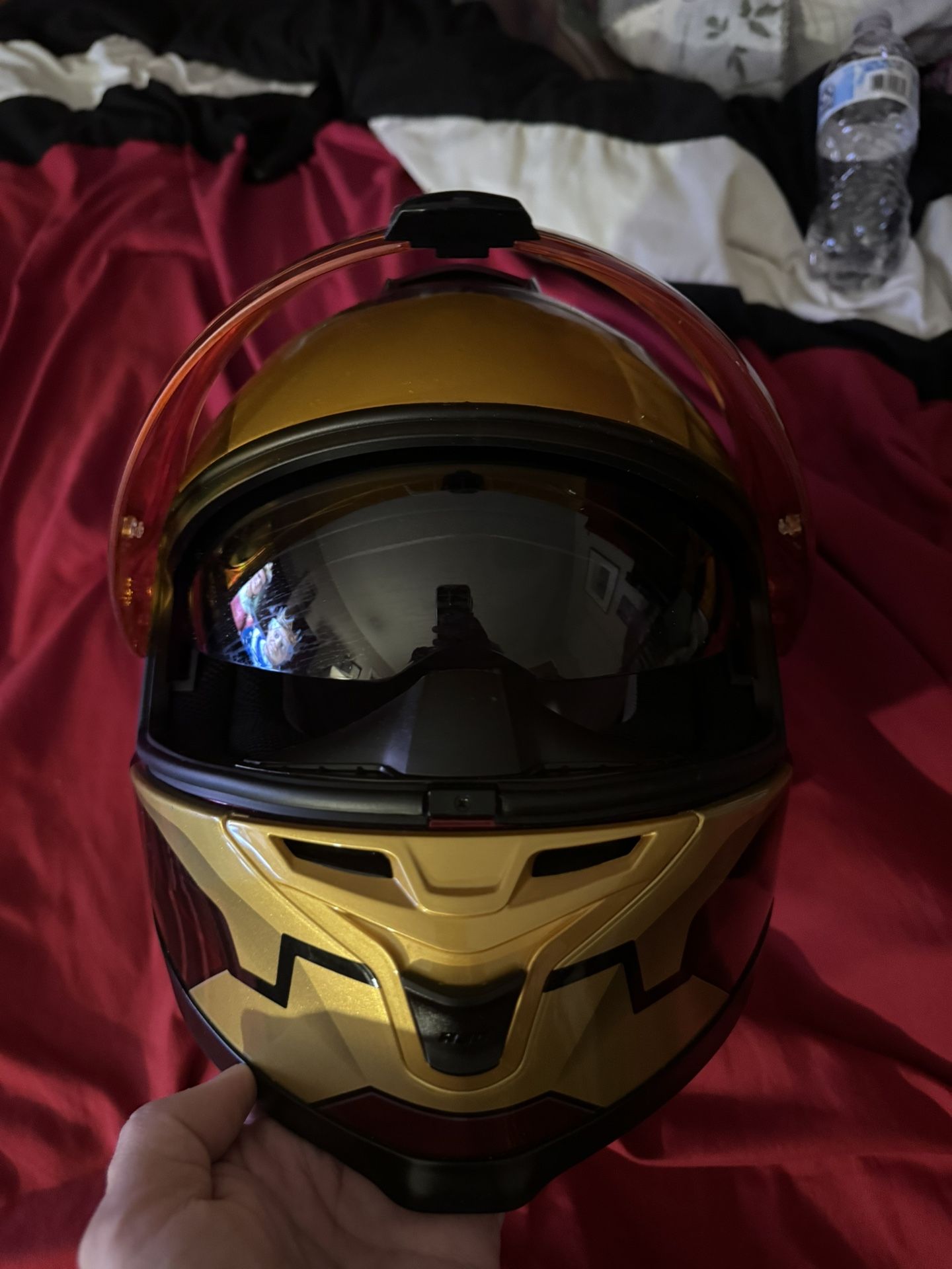 Iron Man Motorcycle Helmet Medium 
