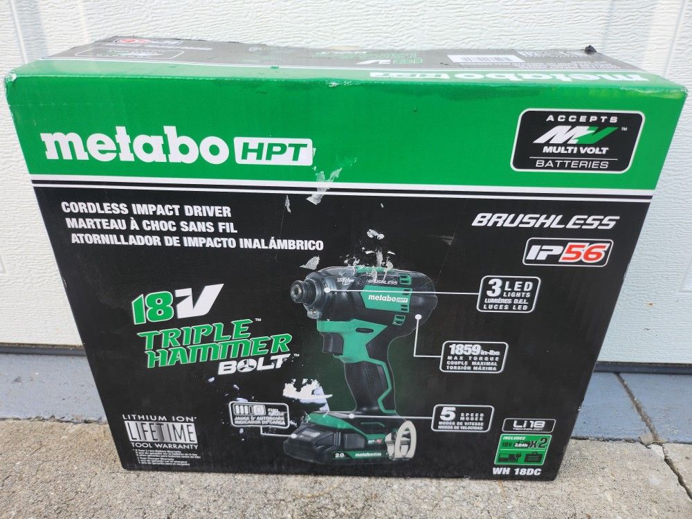 Metabo HPT 18-Volt 1/4-in Cordless Impact Driver -BRAND NEW