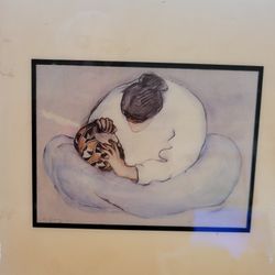 R.C. Gorman Decorative Ceramic Art Tile Navaho Woman With Bowl 