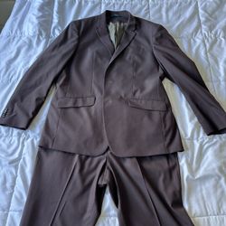 Perry Ellis 2pc Suit Burgundy 