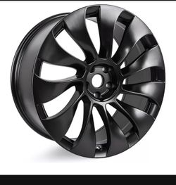 New in a sealed box 21" x 9.5" Matte Black Wheel Rim Fits 2020-2024 Tesla Model Y [FRONT], Premium Aluminum Alloy | 11(contact info removed)B, 1188226