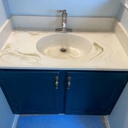 Vanity Bathroom ( 36”L 22”W )just sink + faucet + marble sides