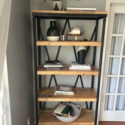Wood/Metal Book shelf