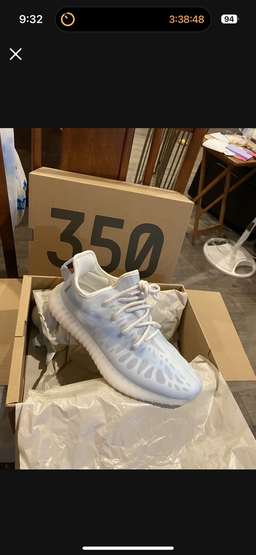 Yeezy Boost 350 V2 Mono Ice adidas New