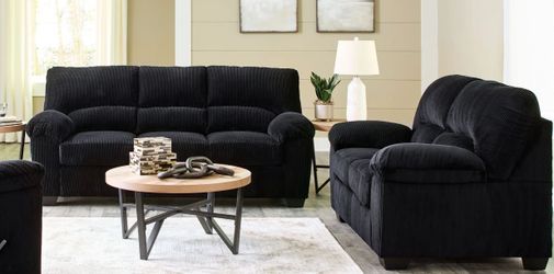 New special Ashley Simplejoy Onyx sofa loveseat 2pc livingroom special