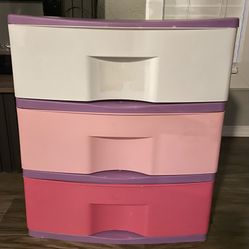 3-Drawer Storage Plastic Cabinet 