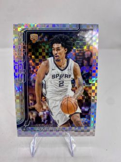 Dylan Harper rookie 2025-26 Topps Chrome #252 X-Fractor RC San Antonio Spurs