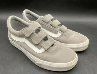 Women's Size 8.5 Grey Velcro Vans

